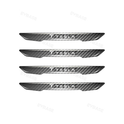 Tesla Model 3 Y Side Door Edge Guards Wet Real Carbon Fiber Scratch Protector Strips