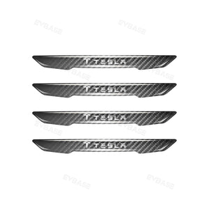 Tesla Model 3 Y Side Door Edge Guards Wet Real Carbon Fiber Scratch Protector Strips