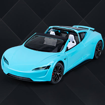 Tesla Roadster Alloy Convertible Model Diecast Toy Vehicles Tesla Model Kids Toy Gift