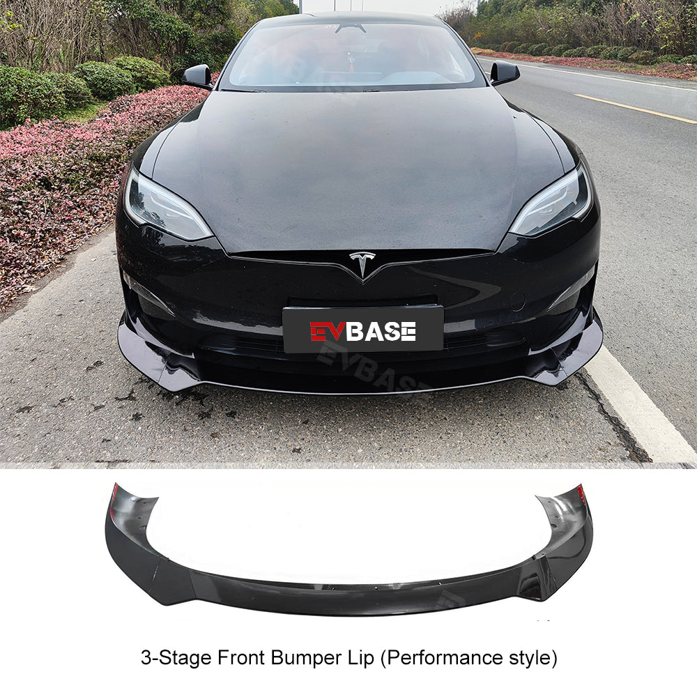 Tesla Model S Front Bumper Lip ABS Splitter Performance Spoiler Racing Style