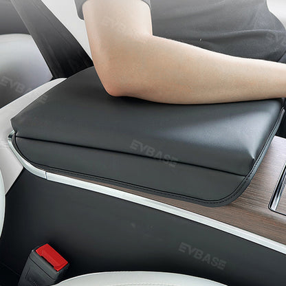 EVBASE Tesla Model X S Center Console Cover Armrest Pad Nappa Leather Tesla Accessories