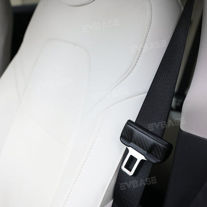 Tesla Model Y 3 Carbon Fiber Interior Accessories Seat Belt Fascia Cover