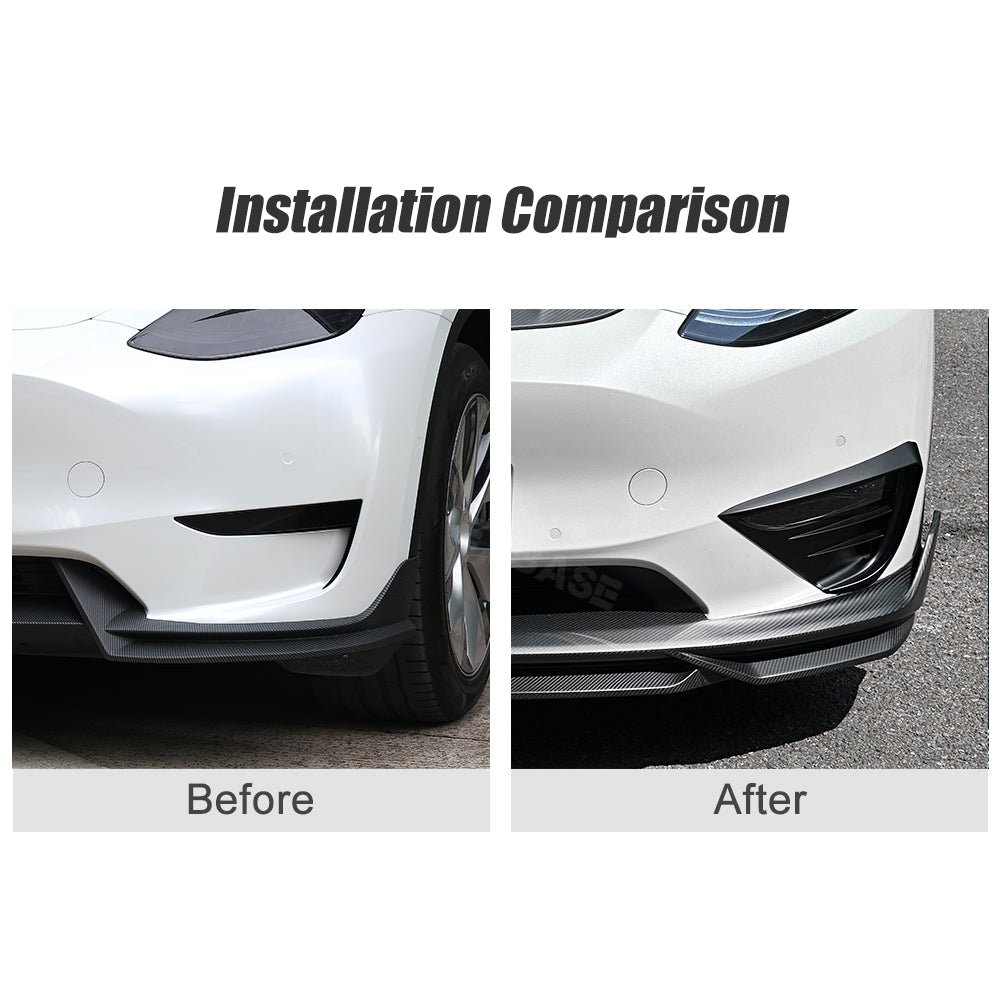 Tesla Model Y Fog Light Trim Cover ABS Front Fog Lamp Frame Protection Cover