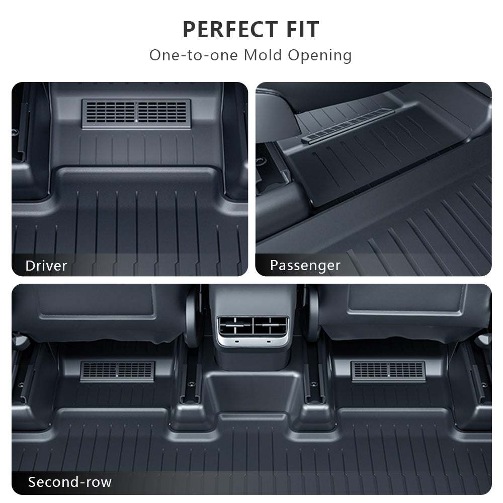 Tesla Model X 2022 2023 Floor Mat 6 Seater Premium All Weather Anti-Sl -  EVBASE-Premium EV&Tesla Accessories