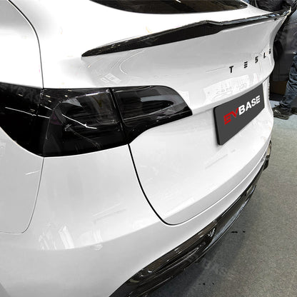 EVBASE Tesla Model Y Spoiler Real Carbon fiber Rear Trunk Lid Big Sport Spoiler Wing Glossy