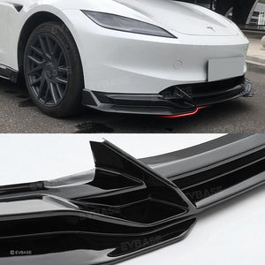 Upgrade Tesla Model 3 Highland Front Bumper Lip ABS Body Kits Front Splitter Apron Spoiler