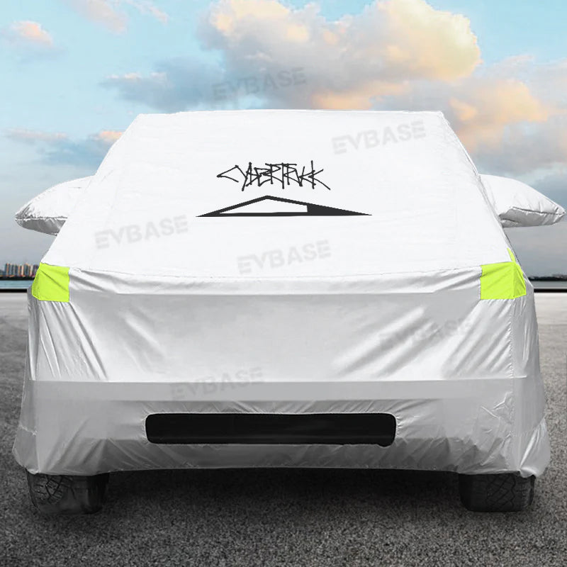 Tesla Cybertruck Full Car Covers Waterproof Sliver Coating All Weather Outdoor Protection Exterior Accessories