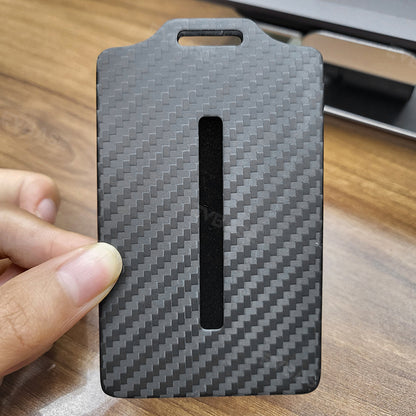 Tesla Key Card Holder Real Carbon Fiber Card Case Keychain Protective Card Sleeves EVBASE