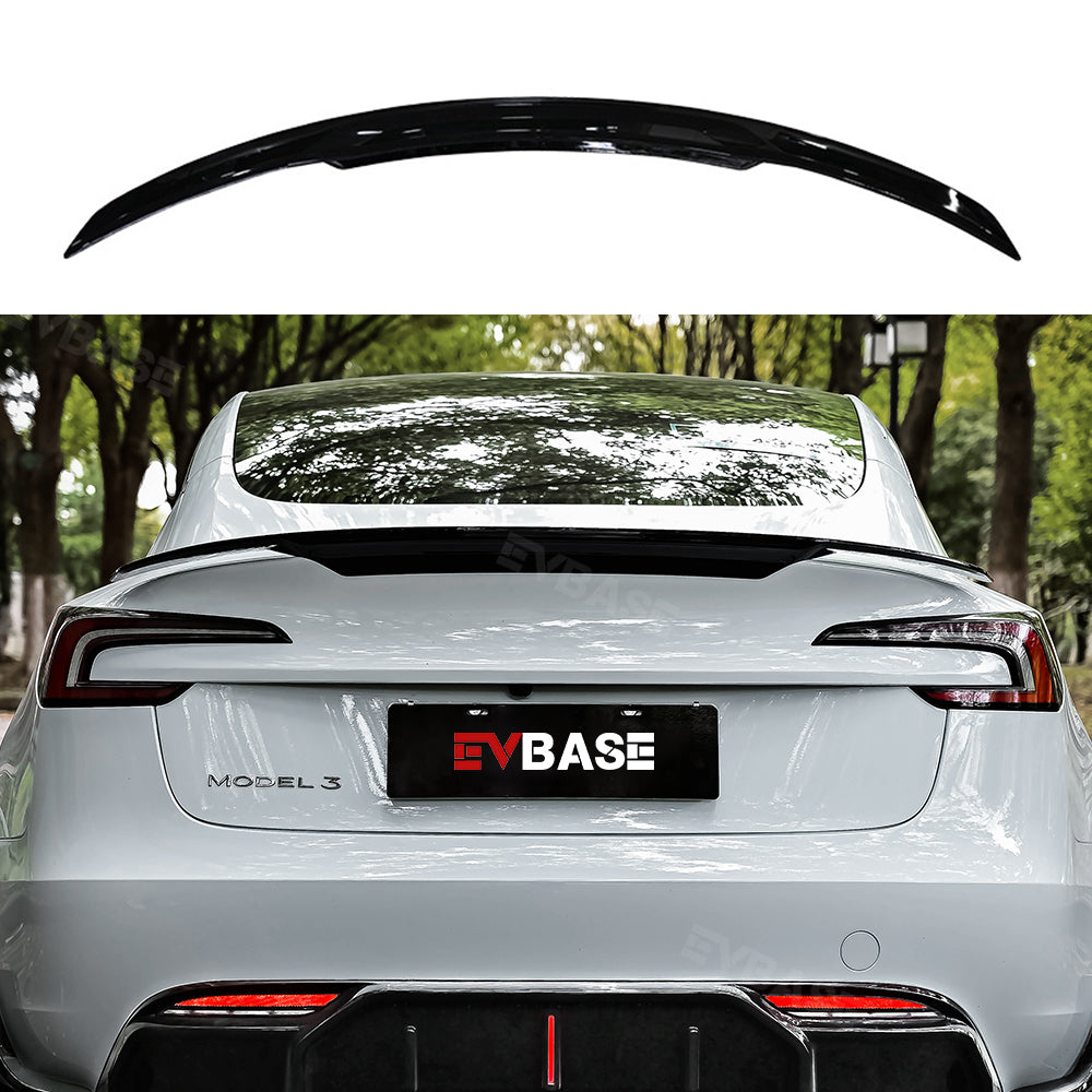 Tesla Model 3 Y Spoiler Wing ABS Rear Trunk Lid Diffuser Splitter Inspired By B-2 Spirit | EVBASE