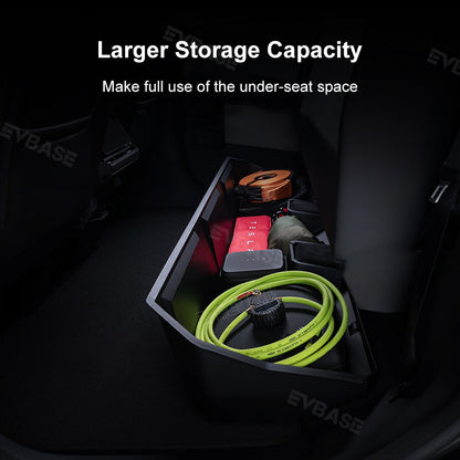 Tesla Cybertruck Underseat Storage Box ABS Organizer Bin With Dividers