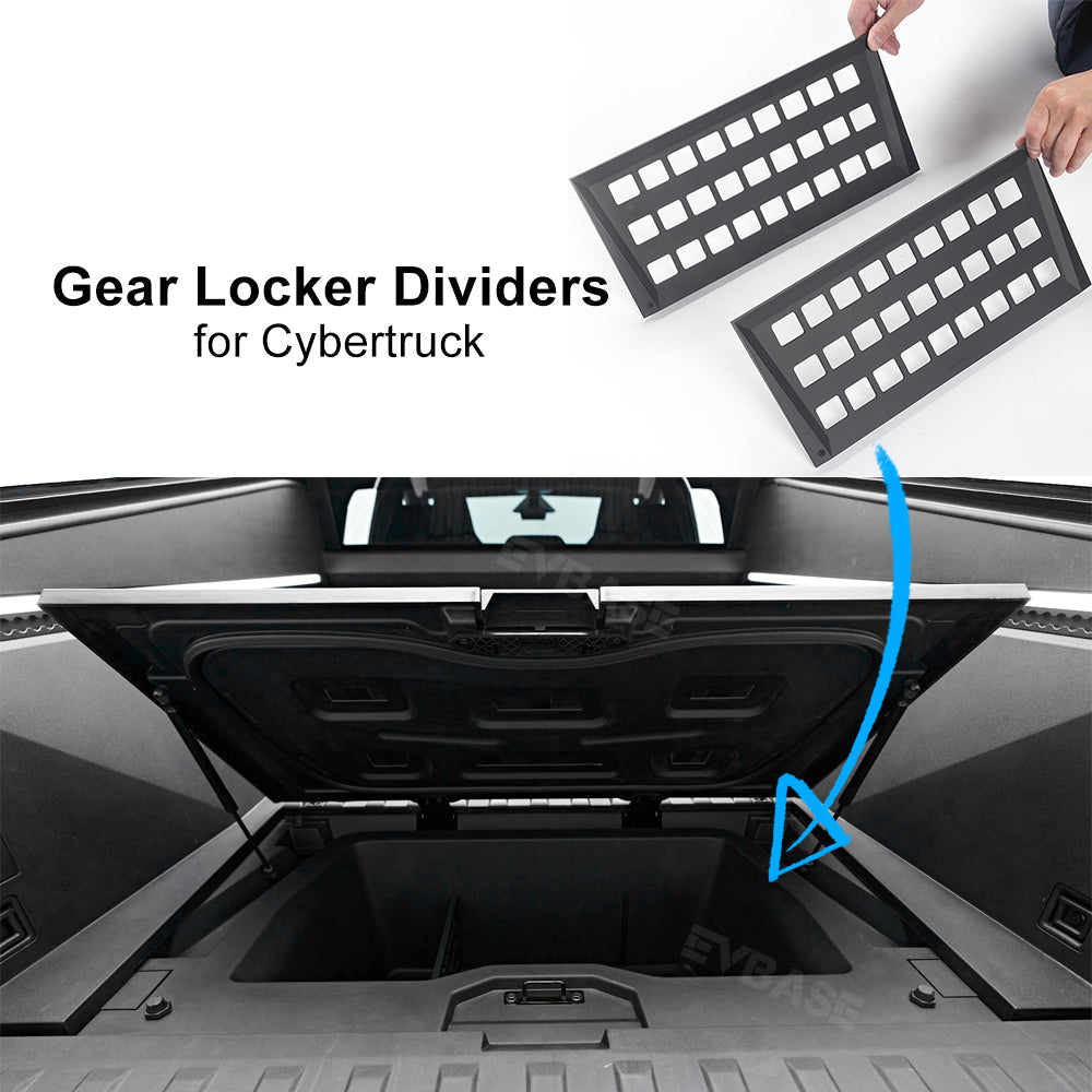 Tesla Cybertruck Sub Trunk Divider TPE Gear Locker Dividers Rear Trunk Lower Grille Baffle