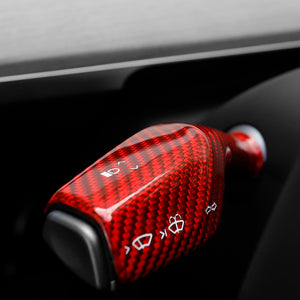 Tesla Model Y 3 Real Carbon Fiber Interior Accessories Column Gear Shift Cover