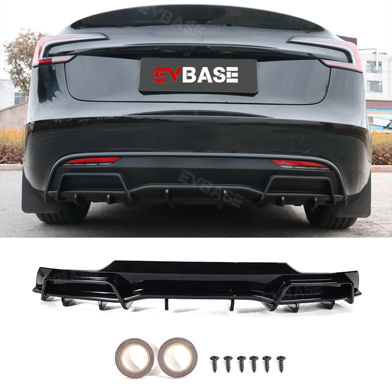 Tesla Model 3 Highland Rear Bumper Lip Wing Spoiler Diffuser ABS Sport Body Kit