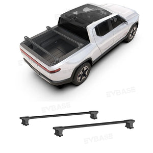 Upgrade Rivian R1T/R1S Cargo Crossbars Lockable Roof Rack Rooftop Cargo Carrier 2PCS EVBASE