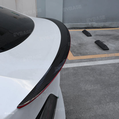 2023 Nuevo alerón rojo Tesla Modelo de fibra de carbono Y 3 Spoiler de fibra de carbono real