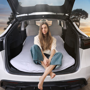 Tesla Model Y 3 Camping Mattress Memory Foam Sleeping Pad Mat With Fitted Sheet Pillow