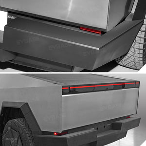 Tesla Cybertruck Tailgate Step Vinyl Wrap Cover Rear Bumper Truck Bed Cap Protective Trim Sticker