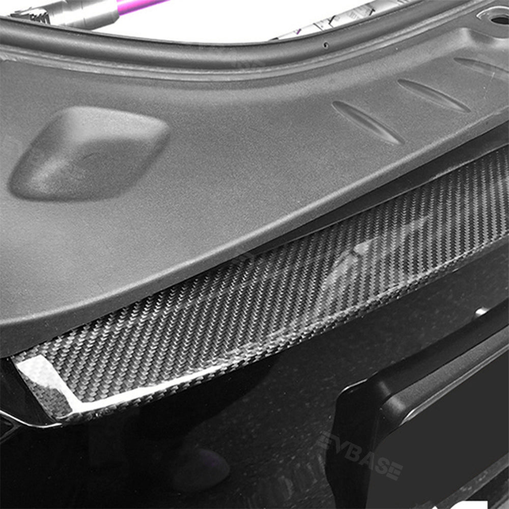 EVBASE Tesla Model S/X Front End Inlay Real Carbon Fiber Decorative V Trim Strip Panel