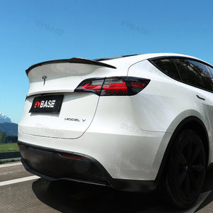 EVBASE Tesla Model Y Spoiler Real Carbon fiber Rear Trunk Lid Big Sport Spoiler Wing Glossy