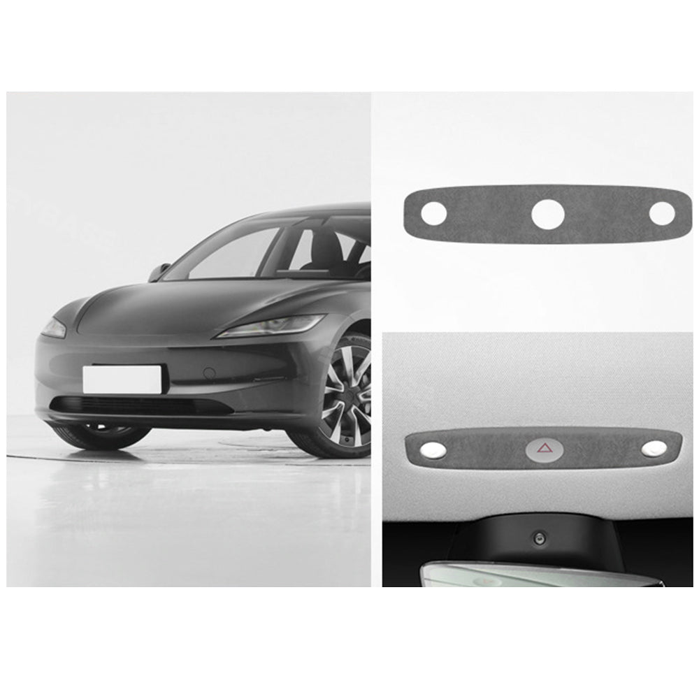 EVBASE Tesla Model 3 Highland Alcantara Reading Light Cover Sticker Dome Lamp Trim Panel