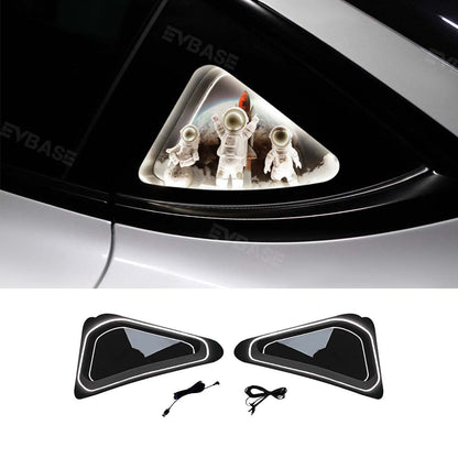 Tesla Model Y/3 Rear Triangle Window LED Lighting DIY Ornament Kit Neon Ambient Decorative Light Side Quarter Window