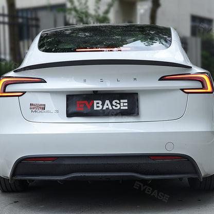 Tesla Model Y Juniper Real Carbon Fiber Spoiler Wing OEM Style Rear Trunk Splitter