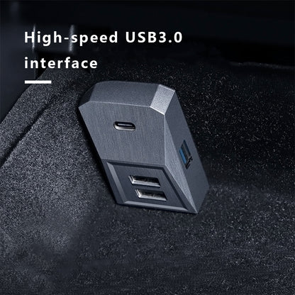 Tesla Model 3 Y Glove Box USB Hub Cybertruck Style 4-in-1 USB Hub Tesla Docking Station