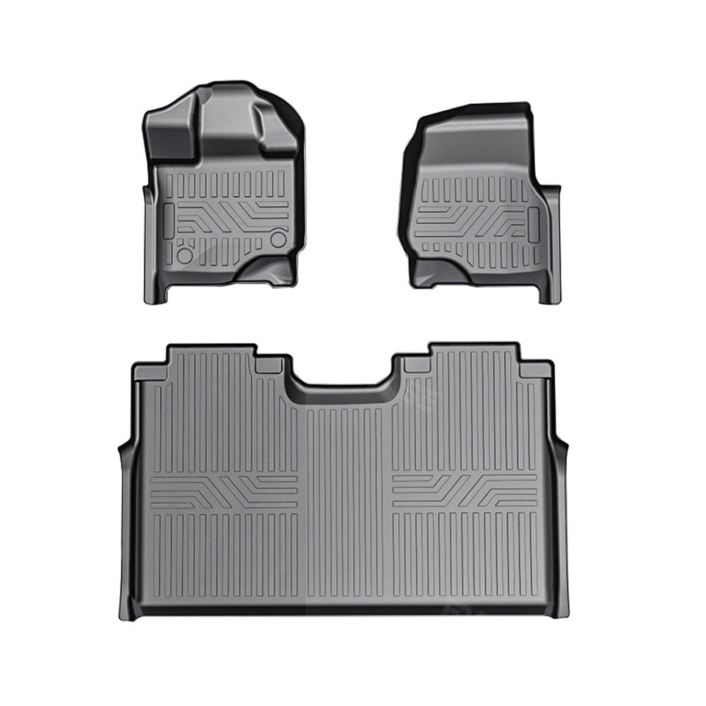 Ford F150 Lightning Floor Mats TPE All Weather Protection Interior Liners 3PCS