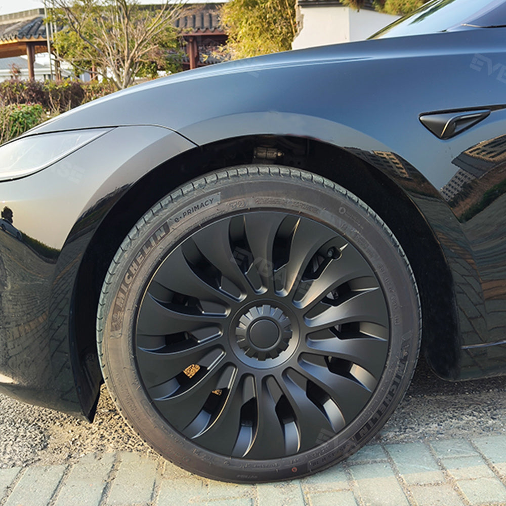 Tesla Model 3 Highland Wheel Covers 18 Inch Überturbine Wheels Aero Symmetry Hubcaps Replacement