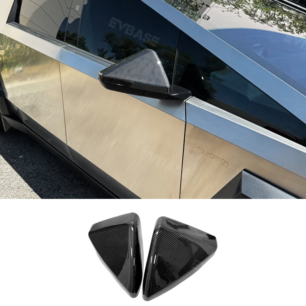 Tesla Cybertruck Side Mirror Covers Real Carbon Fiber Rearview Mirror Caps Trim Protective Cover