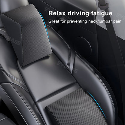 Tesla Model 3/Y Headrest Lumbar Support Kit NAPPA Leather Latex Ergonomic Cushion Neck Pillow Inspired By Cybertruck