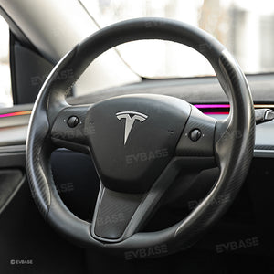 Telsa Model 3 Y Real Carbon Fiber Steering Wheel Cover Tesla Accessories