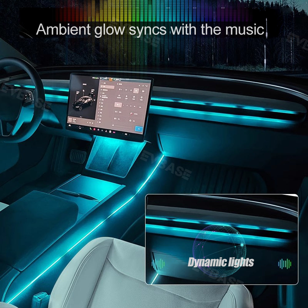 Tesla Model 3 Highland Ambient Lighting Kits Center Console Dashboard RGB LED Strip