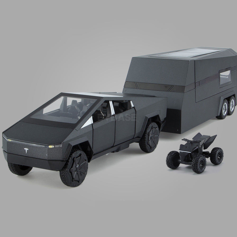 Tesla Cybertruck Pickup Trailer RV Model Kit Alloy Tesla Model Diecast EVBASE Premium EV Tesla Accessories