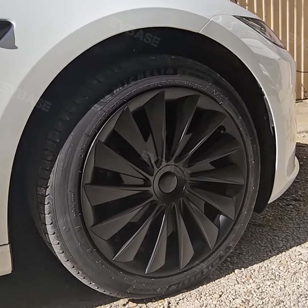 Model 3 Highland Wheels Covers Hub Caps Matte Black 18inch for Tesla Exterior Accessories EVBASE