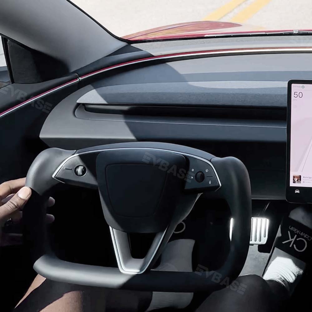 New Model 3 Highland Yoke Steering Wheel Inspired by Tesla Model X/S Yoke Style EVBASE