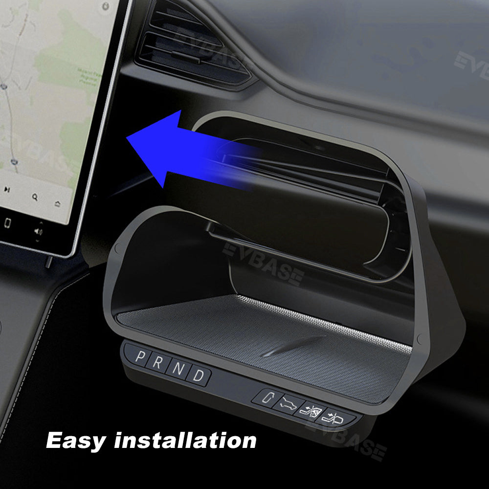 EVBASE Tesla Model 3 Highland Intelligent Shortcut Buttons Smart Physical Buttons With Storage Box Organizer Tray Under Screen