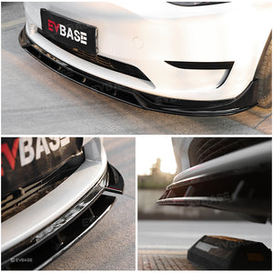 Tesla Model Y 3 Front Bumper Lip Spoiler Sporty F Style Splitter ABS Body Kit Protection Trim