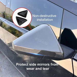 Tesla Cybertruck Side Mirror Covers Real Carbon Fiber Rearview Mirror Caps Trim Protective Cover