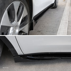 Tesla Model Y 3 Side Skirts Splitter Lip ABS Body Kit Extensions Diffuser Panel Pair F Style