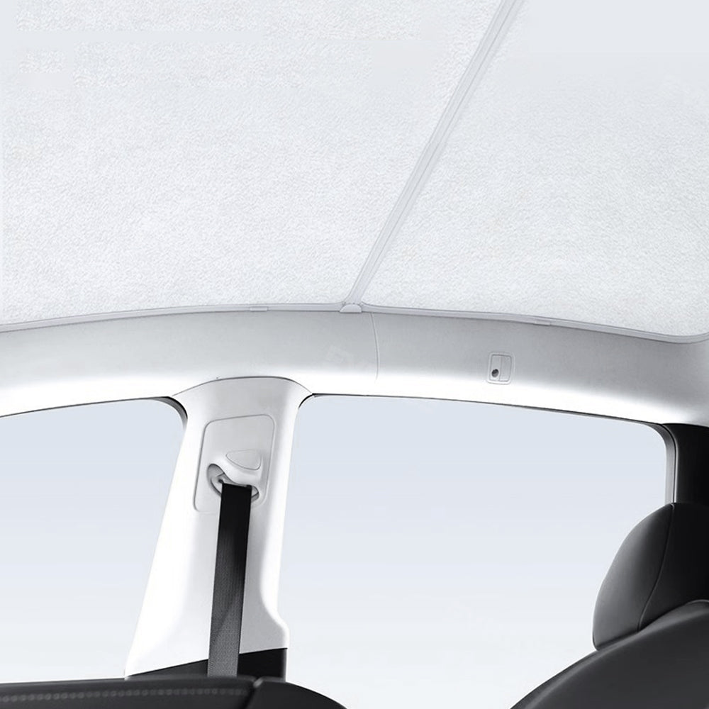 EVBASE Tesla Model Y Roof Sunshade Suede Lining Glass Roof Sun Visor Protector Sun Shade Cover