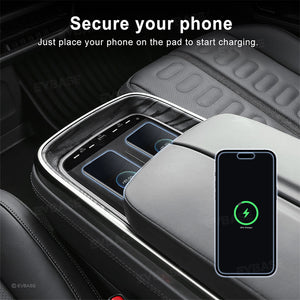 Rivian R1S R1T Wireless Charger Center Console Armrest Dual Phone Charging Station With Ambient Light