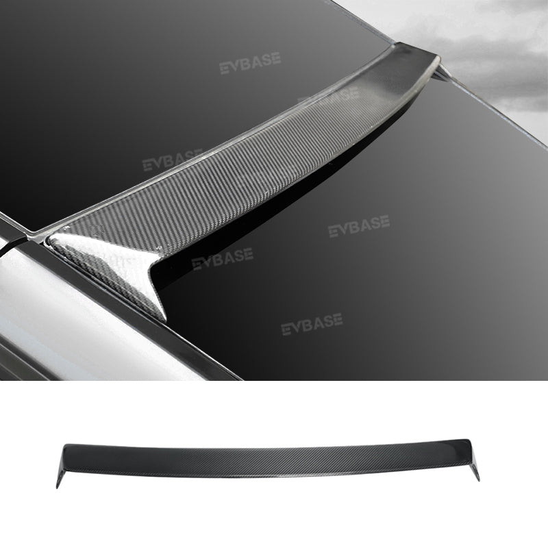 Tesla Model Y Roof Spoiler Real Carbon Fiber Tail Wing Rear Trunk Lip Window Top Wing