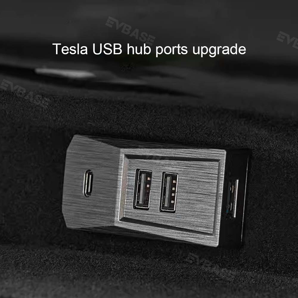 Tesla Model 3 Y Glove Box USB Hub Cybertruck Style 4-in-1 USB Hub Tesla Docking Station