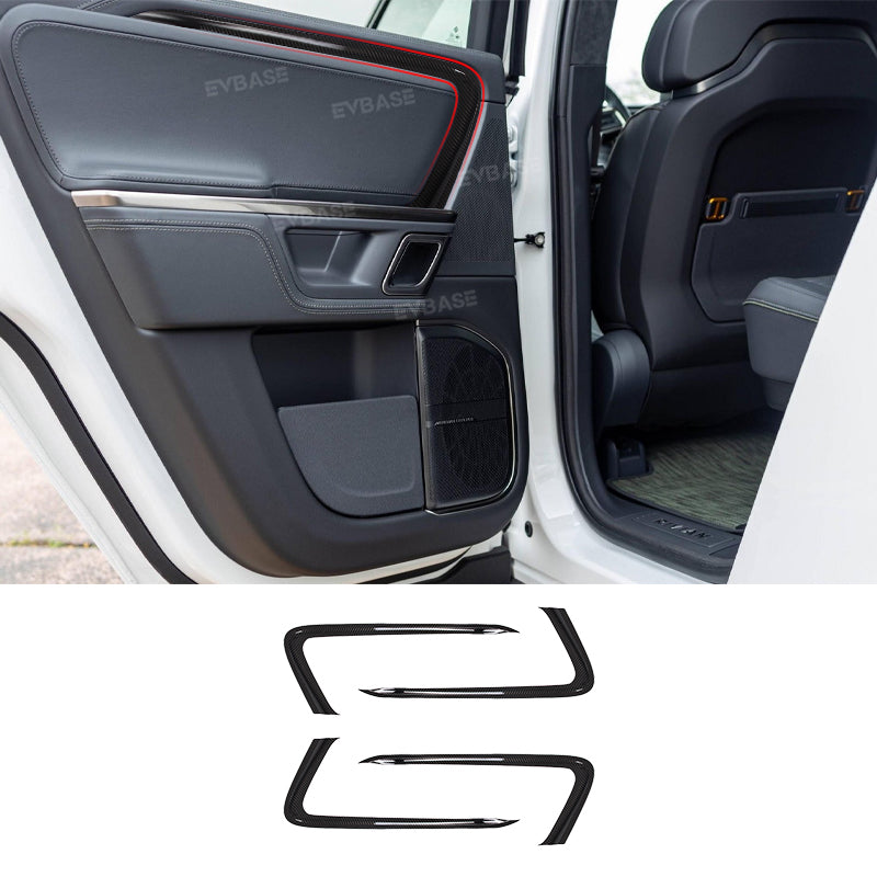 Rivian R1T Door Trim ABS Panel Protection Strips Carbon Fiber Style Interior Accessories