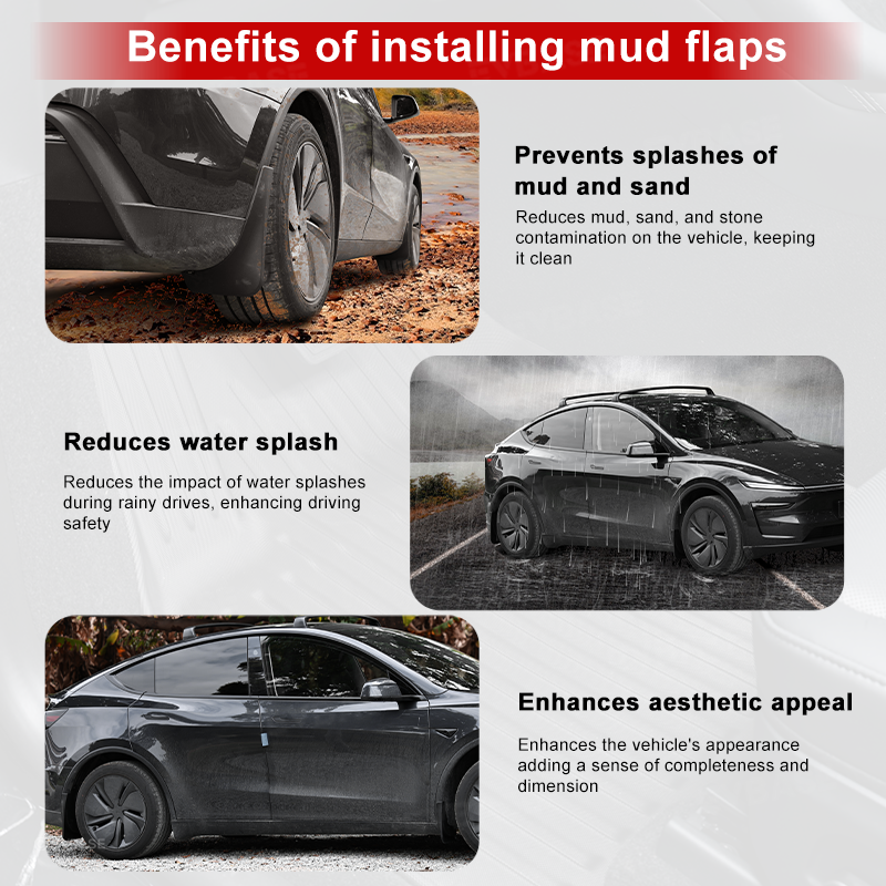 Model Y Juniper Mud Flaps Tesla Fender Mudguards No Drilling Splash Guards