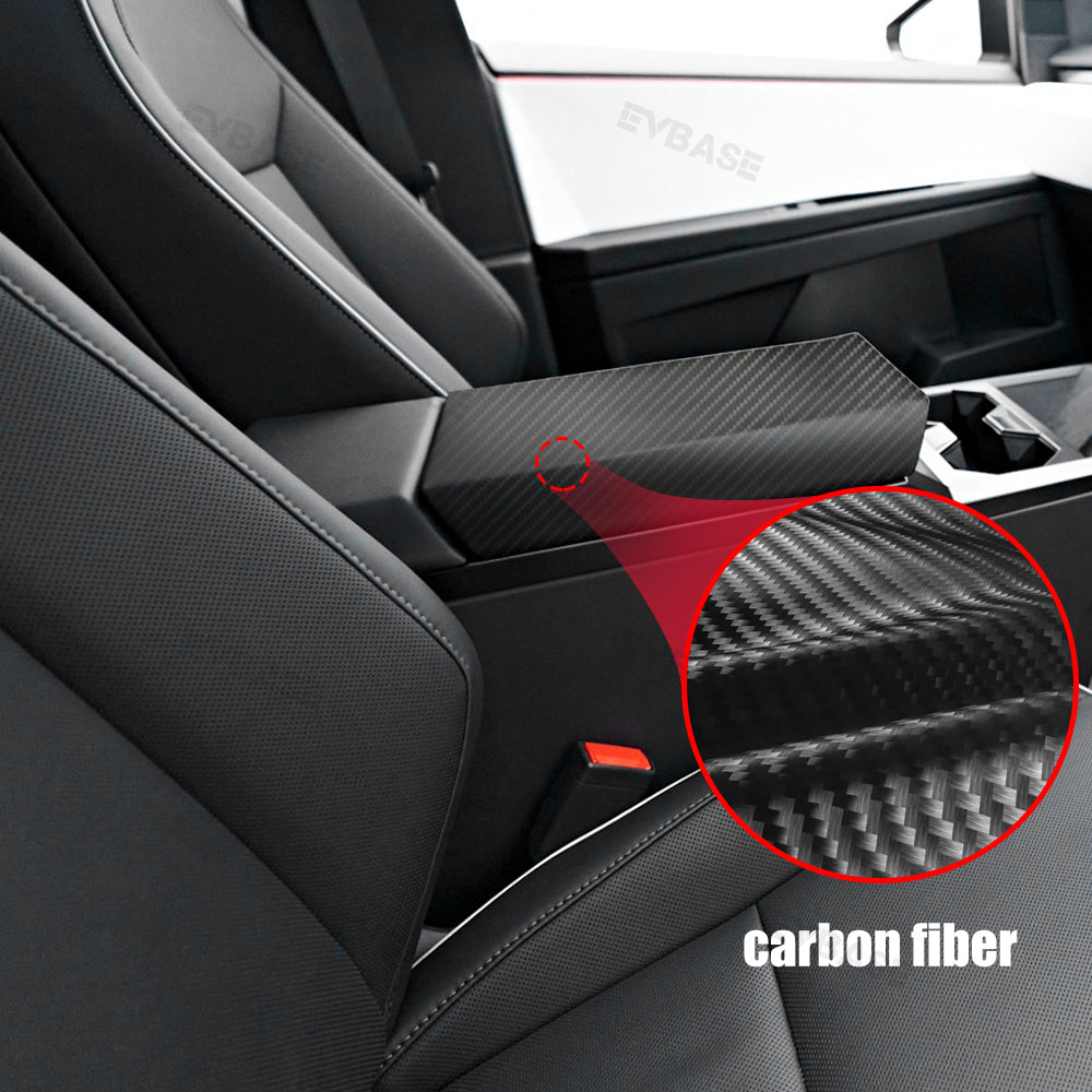 Tesla Cybertruck Real Carbon Fiber Interior Upgrade Kit Center Console Overlay Protection Trim