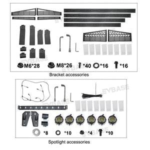 Tesla Cybertruck Rooftop Platform  Rack Exterior Accessories With Spotlight Headlight Lighting Bar EVBASE
