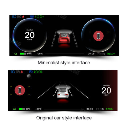 EVBASE Tesla Model 3/Y 8.9 Inch Dashboard Screen Inspired By Model X Head Up Display Instrument Cluster