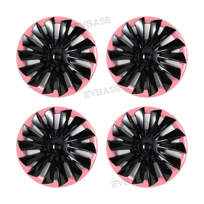 Tesla Model Y Bicolor Wheel Covers 19 Inch ABS Rim Protector Covers Sport Wheel Caps 4PCS